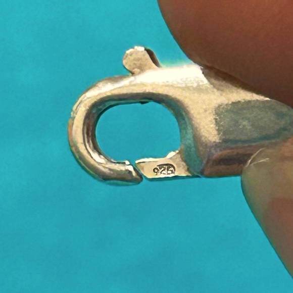 24” 925 Sterling Silver Necklace - Box Herringbone Chain - Picture 7 of 13